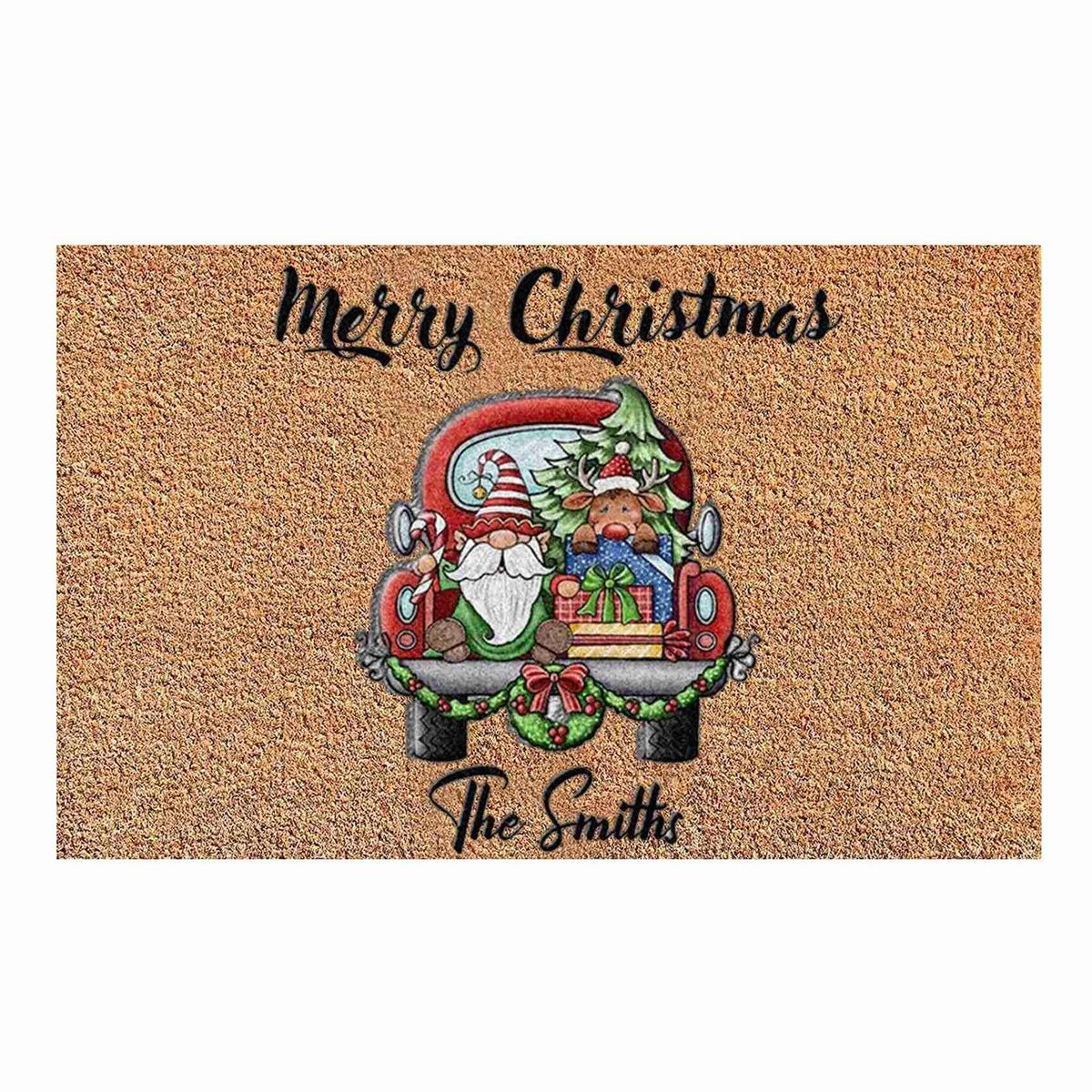 Christmas Doormat Non-Slip Doormats Indoor Entrance Mat Custom Carpet Floor Mat Creative Christmas Floor Mat D