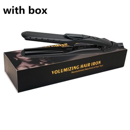 Straightener 2 In 1 Straightening Curling  Professional Salon Tool Ceramic Fast Heating Curler Steam Flat  With Box