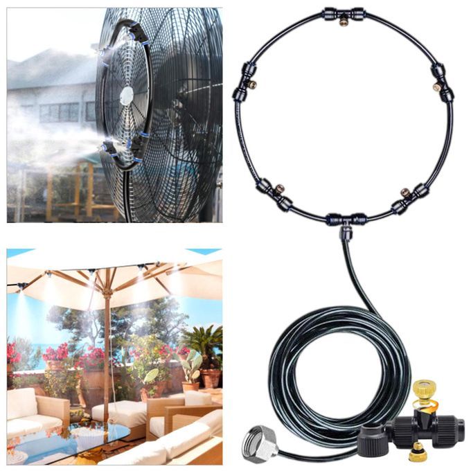 Cooling System DIY Patio Lawn Kits Mister Nozzles Greenhouse 8m