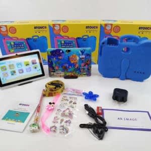 Kt4 Kids Tablet Pc With Free Gifts - 7" - 128GB ROM - 6GB RAM - Wifi - 4000mAh - Blue