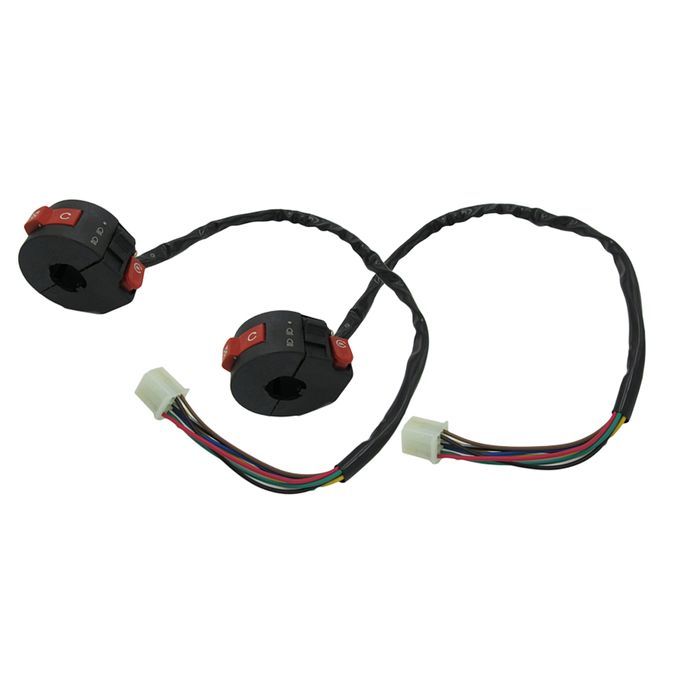 2Pcs 7 Wire Kill Start Light Switch Button Housing For 110cc 125cc ATV