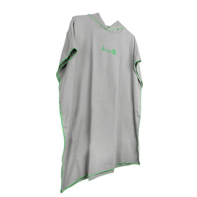 Unisex Beach Bath Surf Poncho Robe With Hood Wetsuit Changing Gray