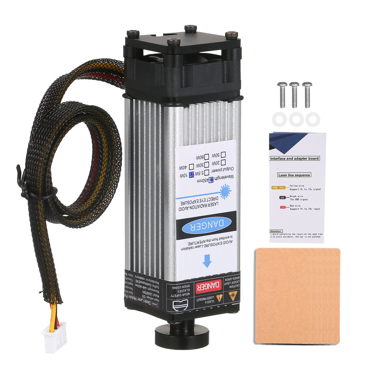 10W Laser Module 450nm Engraving Laser Head