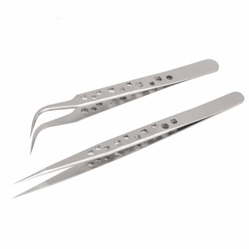 2pcs Stainless Steel Precision Tweezers