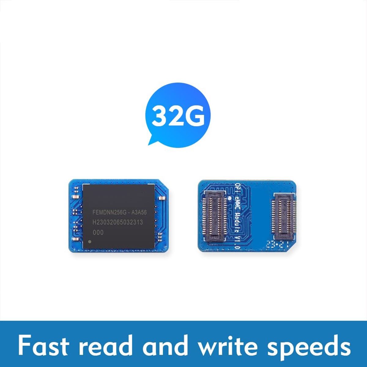 For Orange Pi 5 Plus Development Board 4G+32G EMMC Module RK3588 64Bit 2.5G M.2 Slot Support 2230 Wi-Fi 6 BT Module