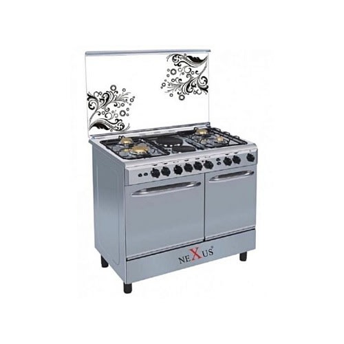 Double Oven Electric And Gas Standing Cooker - 4 Burners & 2 Hotplates - Nx 8001