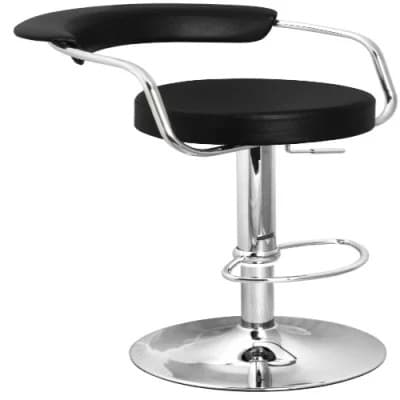 Chrome Bar Stool - Black