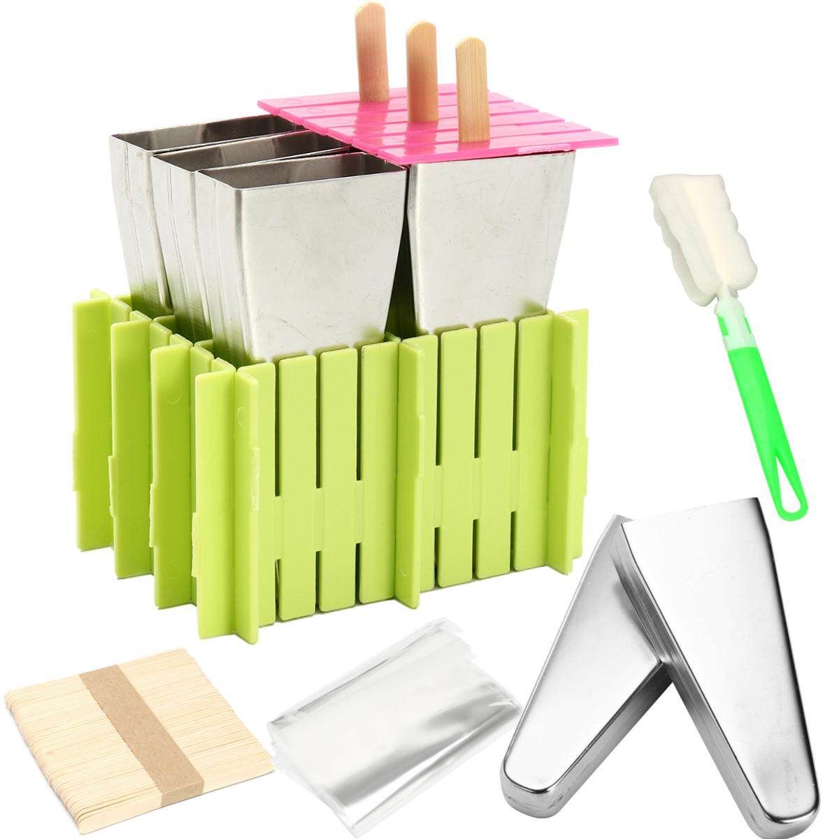 6 Mould Stainless Steel Mold Ice Lolly Popsicle Ice Holder Commercial 6 Watermelon Cups   Plastic Shelf