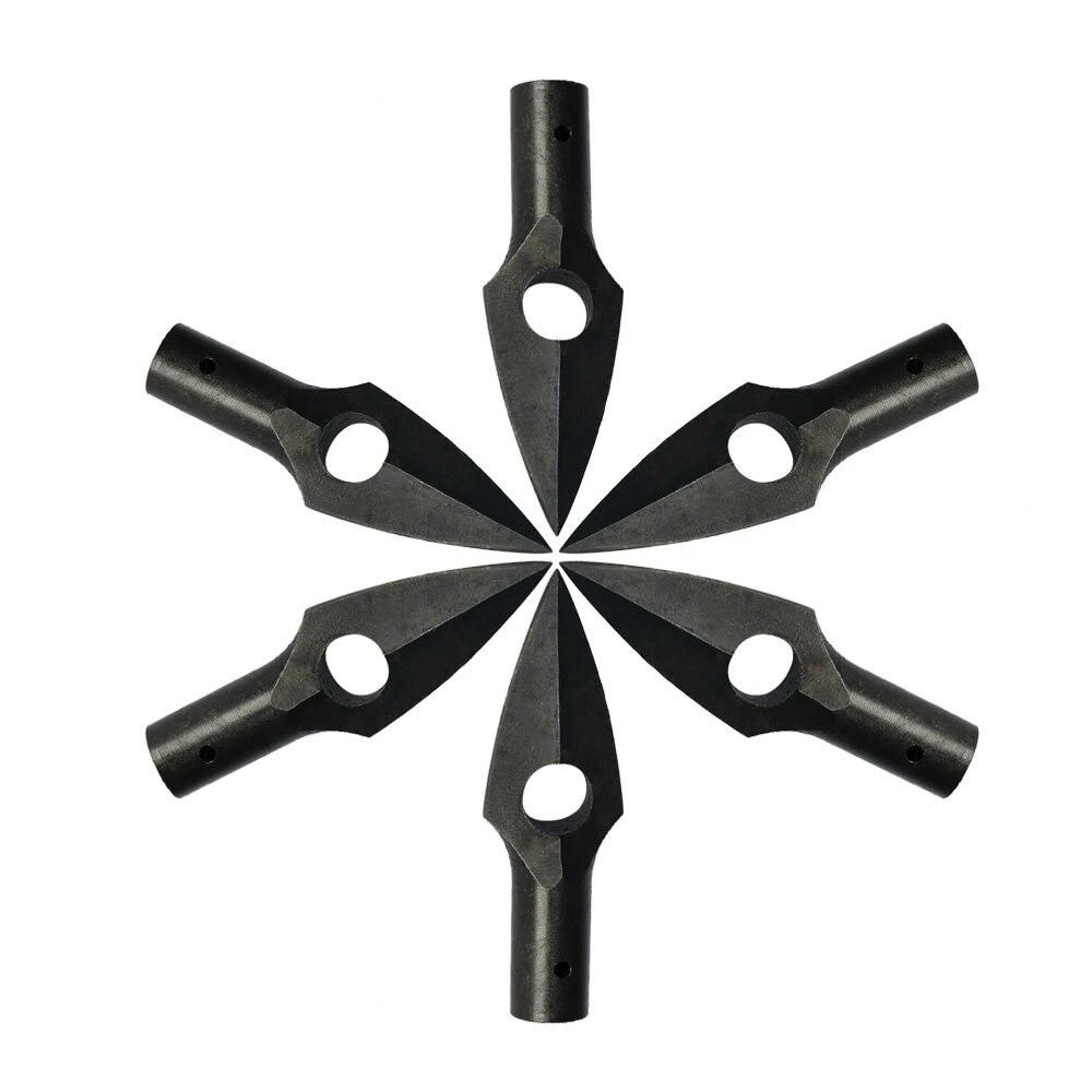 Arrowhead Hunting Broadhead Arrow Head Tips Points 6pcs 184 Grain One Hole for Wood/Bamboo Arrow Shaft Archery Outdoor Steel New