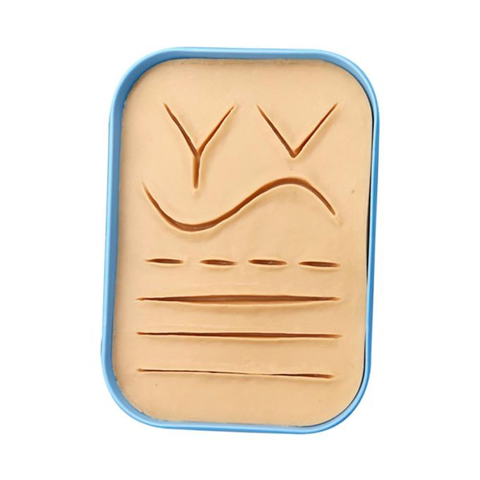 Silicone Training Suture Pad With Pre-Cut Wounds Teaching Tool No-Cut