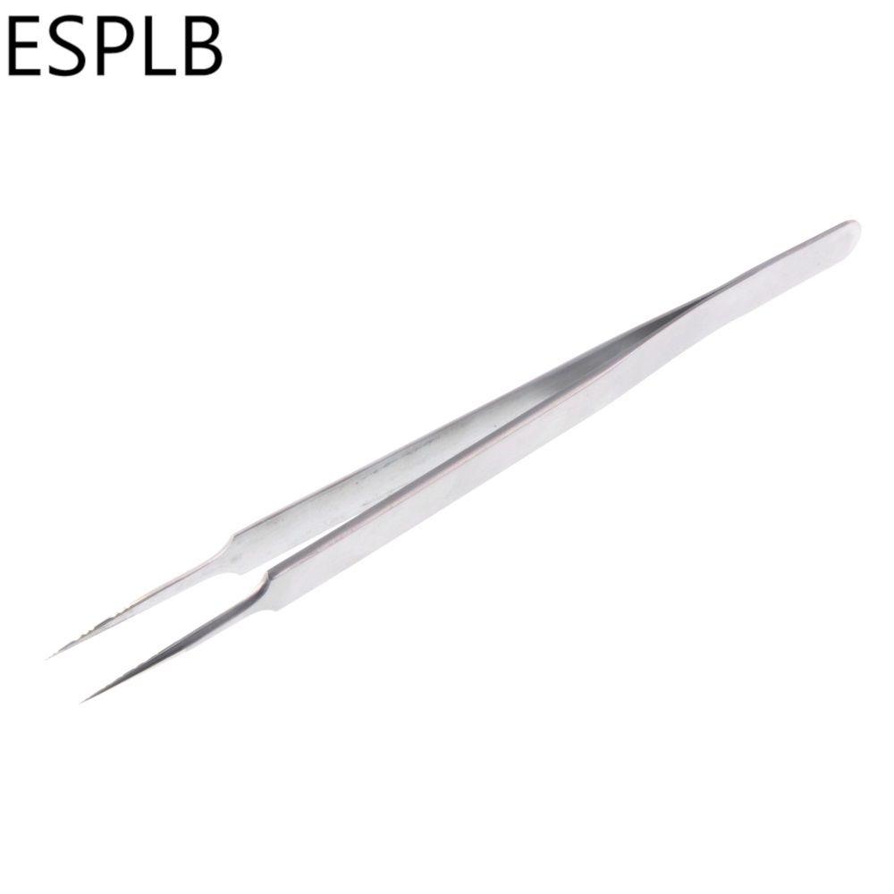 160mm Long Ultra Precision Stainless Steel Tweezers Industry Straight Curved Electronic Pointed Tweezers For Phone Repair-Straight Tip