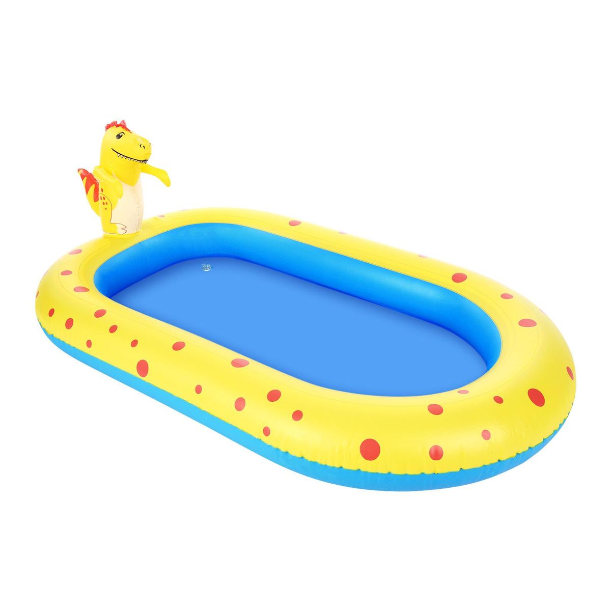 170 * 103cm/ 67 * 41in Large Inflatable Sprinkler Pool for Kids Cute Dinosaur Splash Water Playing Pad Swimming Pool Summer Water Toys Kiddie Pool for Outdoor Backyard
