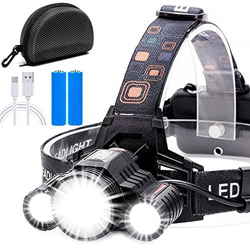 Rechargeable Headlamp  Brightest 6000 Lumen CREE LED Work He