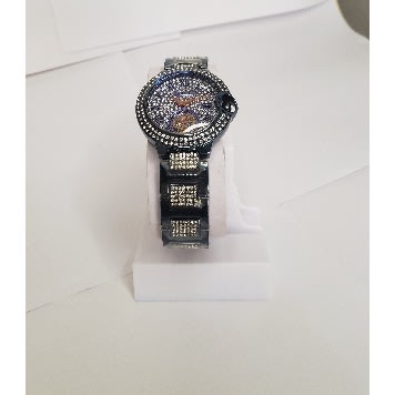 Blue/black Studded Watch