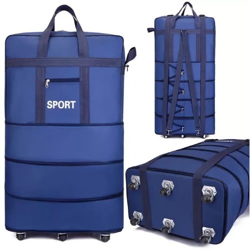28'' Lightweight Large Expandable Duffel Luggage Travel Big Bag With Wheels - Blue