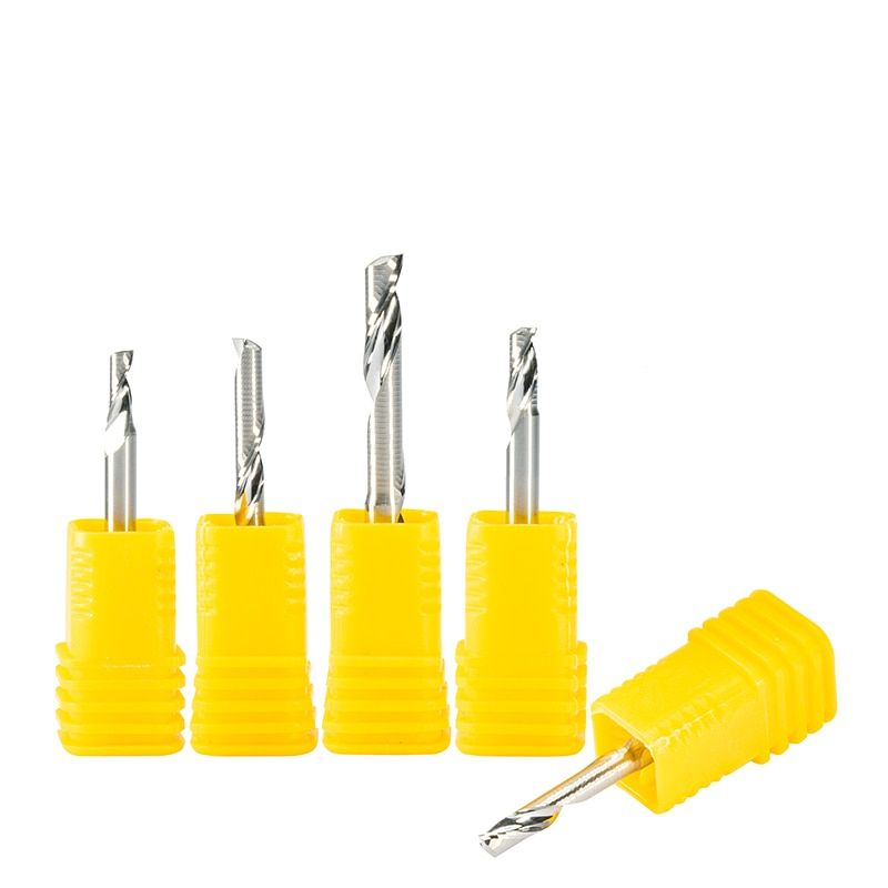 10Pc AAA 3.175mm One Single Flute CNC Router Bits Carbide Milling Cutters Aluminum Composite Panels End Mill 1/8" CEL 3-17mm