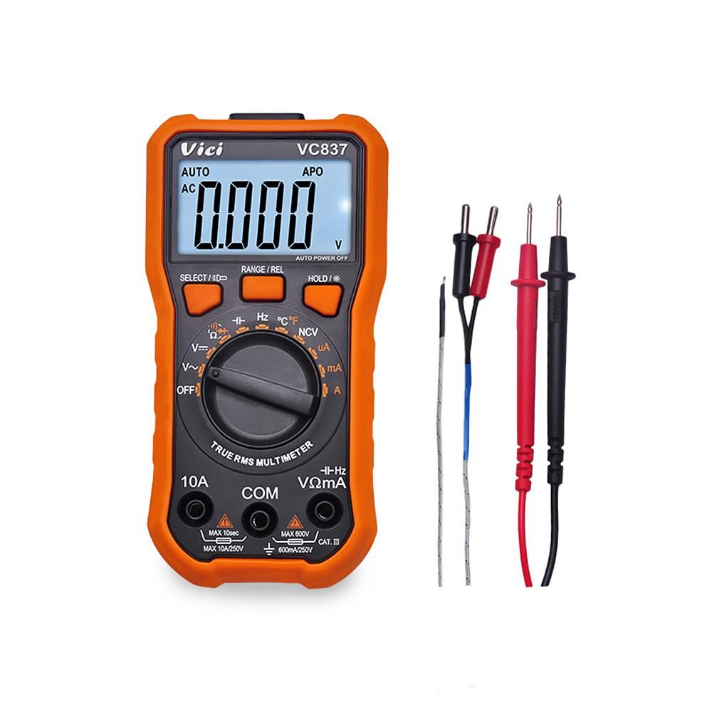 Vici Mini Multi-functional Handheld LCD Digital NCV True RMS Multimeter DC/AC Voltage Current Meter Frequency Capacitance Resistance Diode Tester