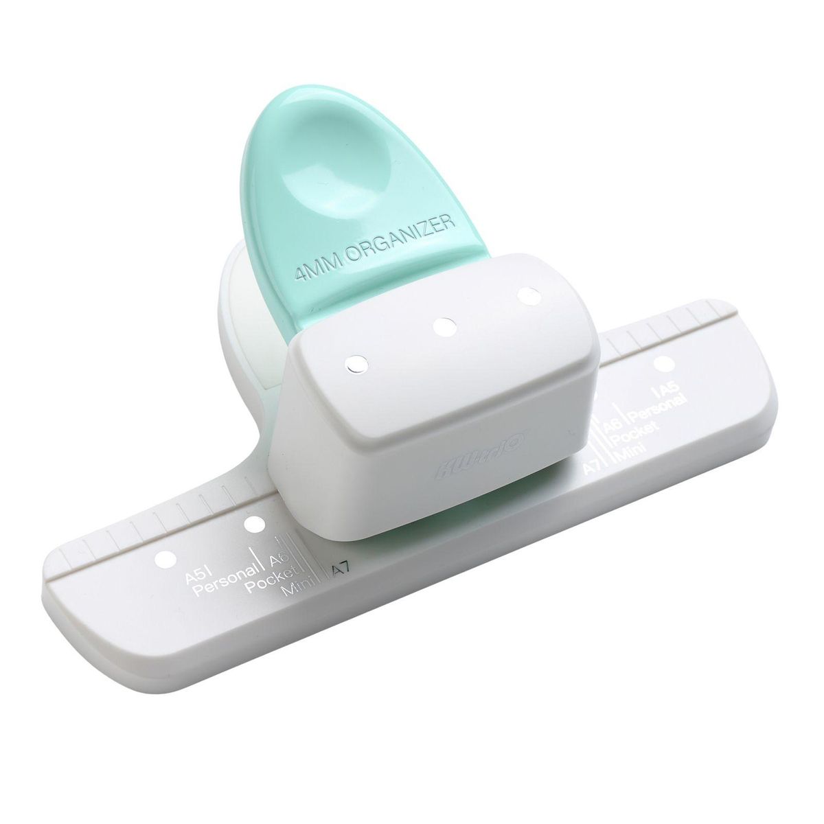 KW-trio 9027 Loose Leaf Hole Punch Daily Planner Adjustable 3 Hole Paper Puncher for A8 Mini / A7 / A7 Pocket / A6 / A6 Personal / A5 Size 8 Sheet Capacity Notebooks Scrapbooking Supplies