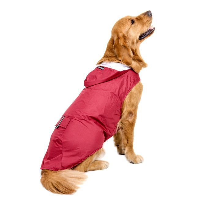 6XL Reflective Pet Dog Rain Coat Raincoat Rainwear With-rese Red 6XL