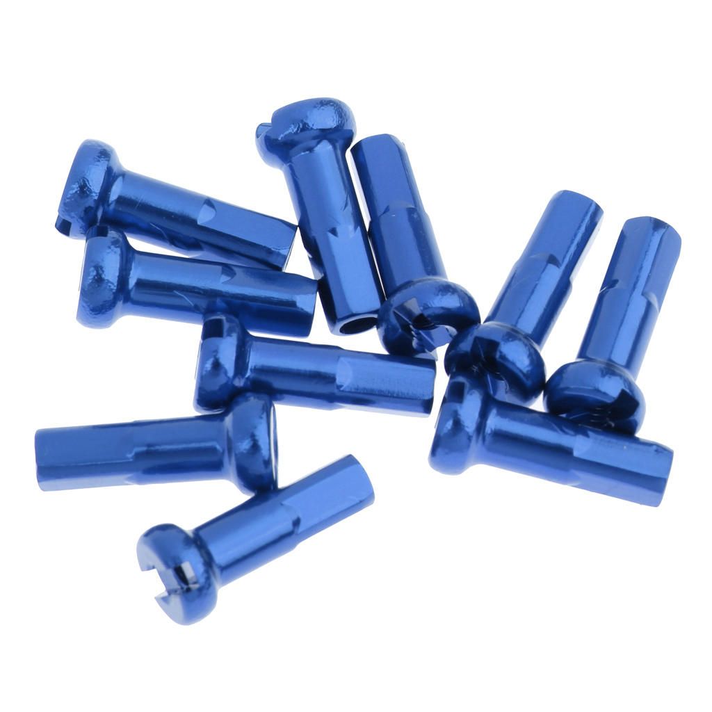 10 Count Bike 14G Spoke Nipples End Caps Ends MTB Road Bicycle Blue