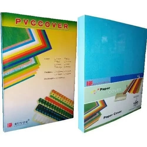 Binding Materials - Pvc Cover And Paper Back For A4 Documents- 100pcs In 2 Packs 1