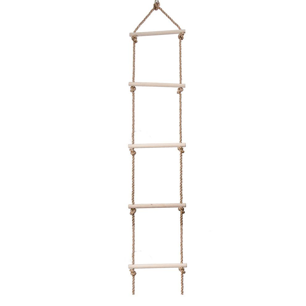 Rope Ladder With 6 Wooden Rungs Rope Ladder  Limbing Ladder Swing-Wood