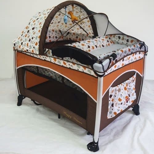 Baby Bed With Attached Dresser And Treated Mosquito Net