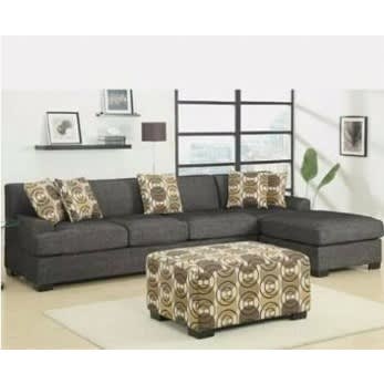 Pawa Furniture 5 Seater L Shape Fabric Sofa (ash)