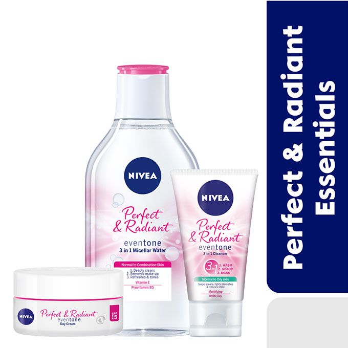 Perfect & Radiant Essentials - 3in1 Cleanser  + Micellar Water + Day Cream