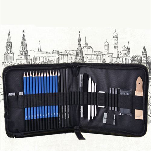 Sketch Pencil Pad Set For Professional And Amateur With Nylon Bag