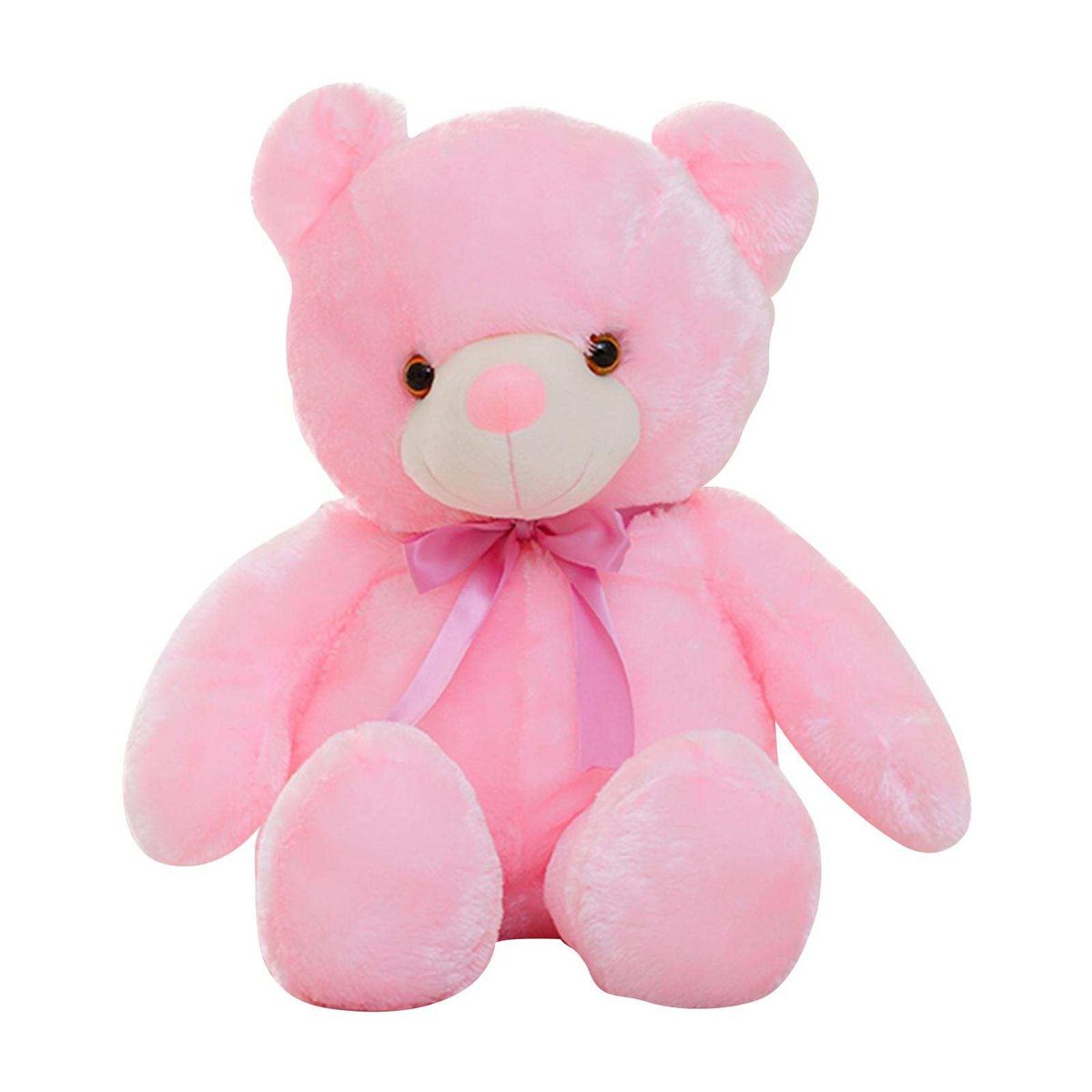 Light Up LED Teddy Bear Animal Plush Toy Kids Toys Gifts Pink-30cm