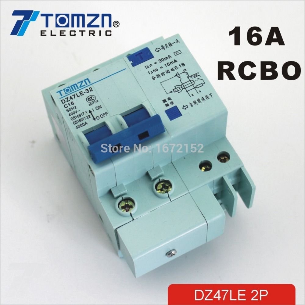 Circuit 16A Current 230V~ DZ47LE 2P 50HZ Residual 60HZ