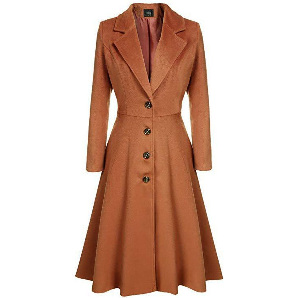Winter Wool Warm Casual Office Ladies Over Size Women Long Trench Coats Slim
