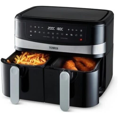 Dual Basket Air Fryer - Towt17088 - 2600W - 9L