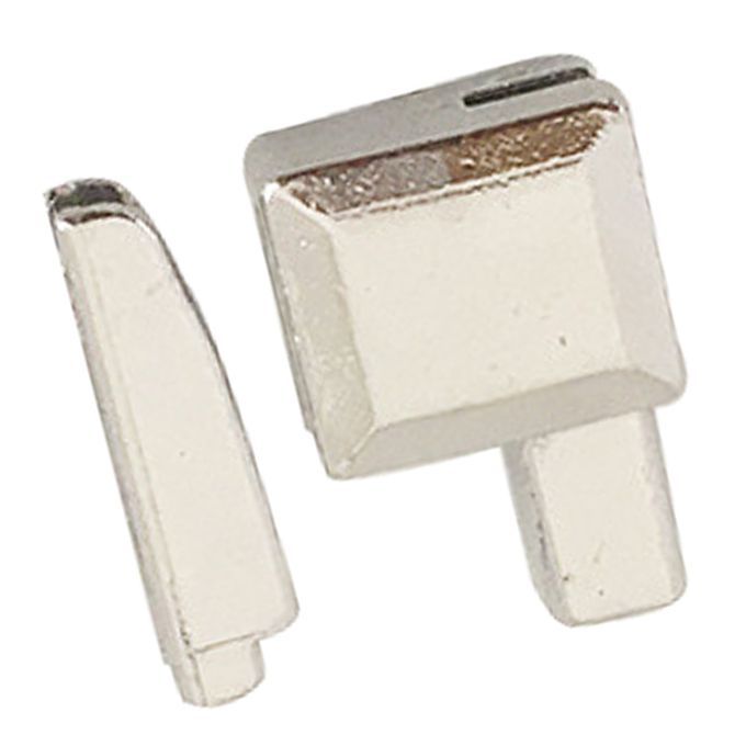 Metal Zipper Latch Slider Retainer Insertion Pin  White White Gold