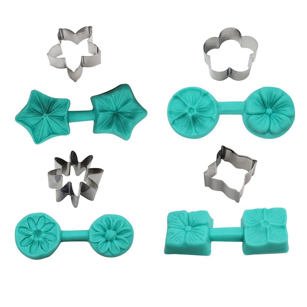 4 Style Flower Petal Veiner Silicone Molds With 4Pcs