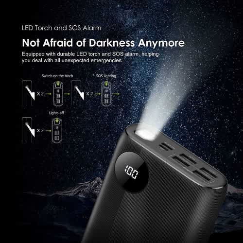 Quality Ultra Fast Charging Power Bank + Free Usb - 30000mAh