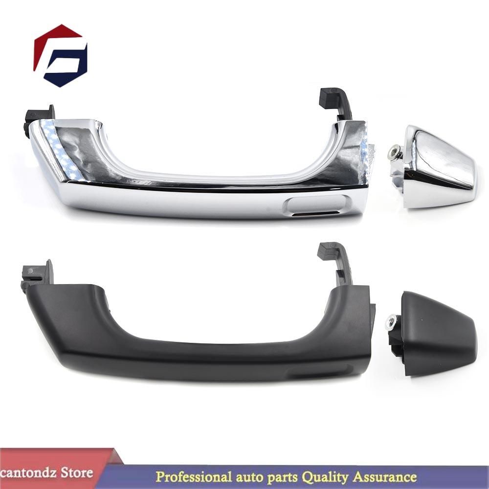 Black/Chrome Silver Exterior Outside Door Handle For 06-10 Hummer H3 Front Rear Left Right 15296933 15794314 25832249 15932907