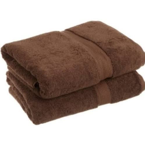 Bath Towel - Set Of 2 - 70cm X 140cm - Brown