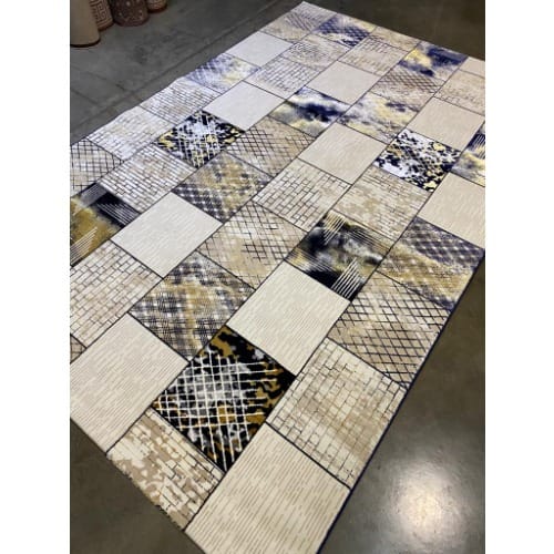 Turkish Retro Shades Center Rug - 7 By 10 Feet Size