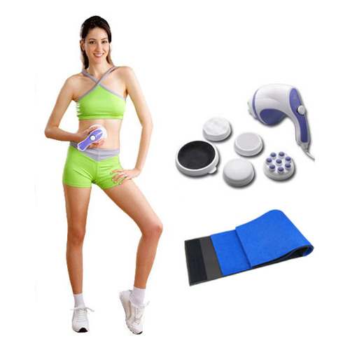 Relax  Spin Tone Full Body Massager   Blue Slimming Waist Belt - Bundle