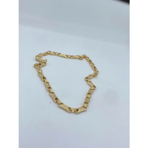 Pattern Luxury Men's Print Gold Neckpiece 22cm