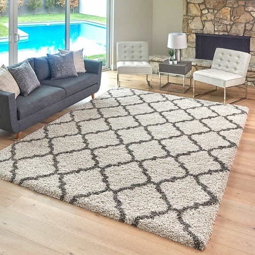 Thomasville Marketplace Luxury Trellis Shag Rugs, 5'3'' * 7'5''