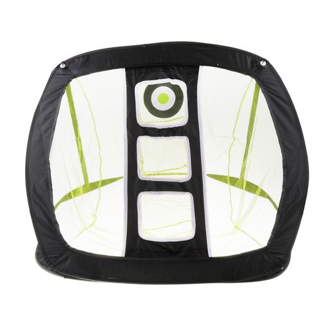 Portable Golf Chipping Net Golfing Target Net Bag, Black Yellow
