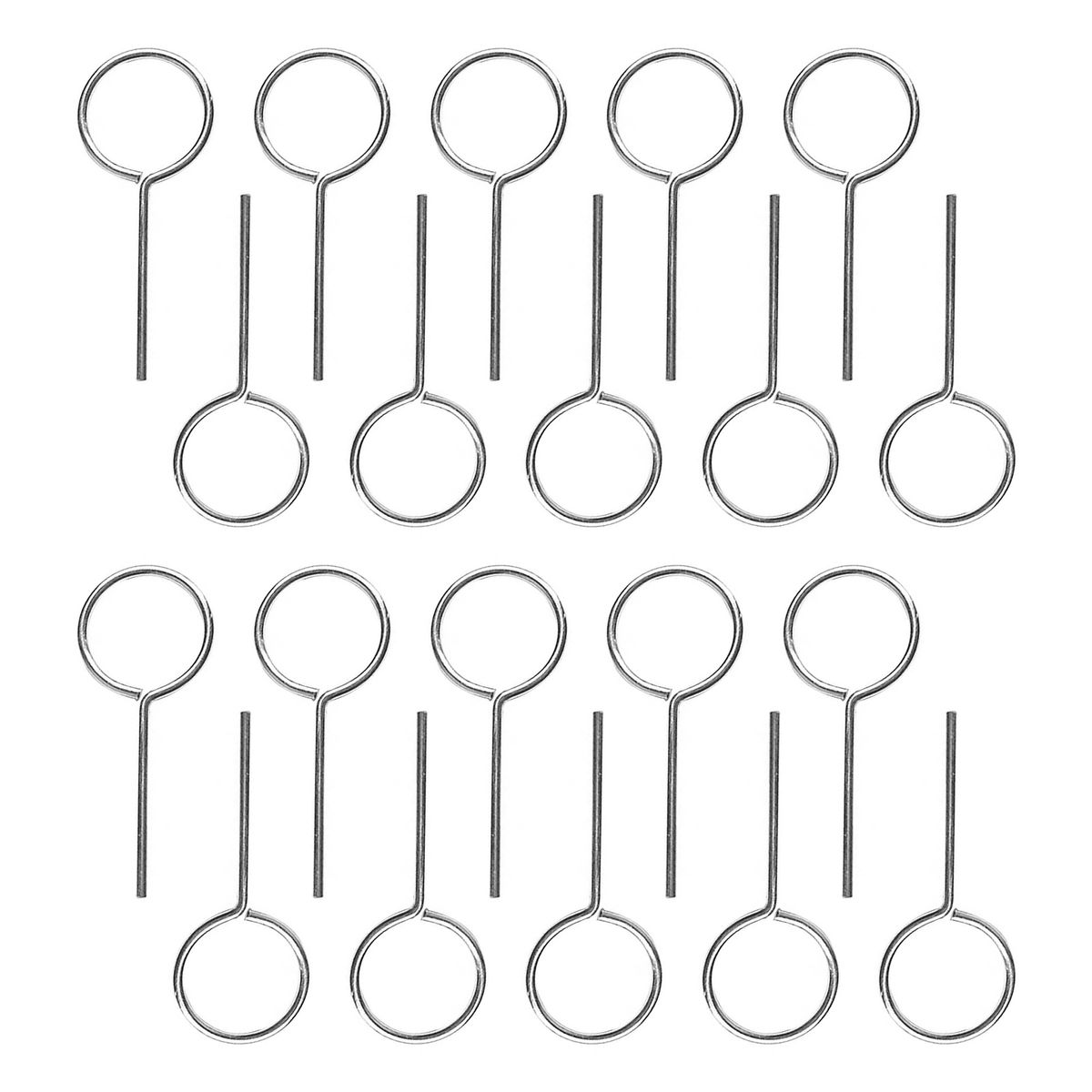 20Pcs SIM Card Remover Anti-Lost Wide Compatible Round Cellphones SIM Card Pin For Tablet-Sliver White