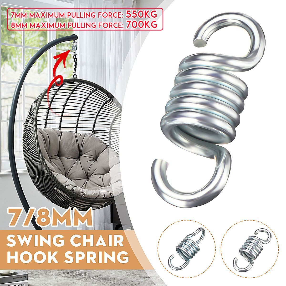 7/8mm Strong Heavy Duty Springs For Garden Spring Hanging Chair Hammock Swing