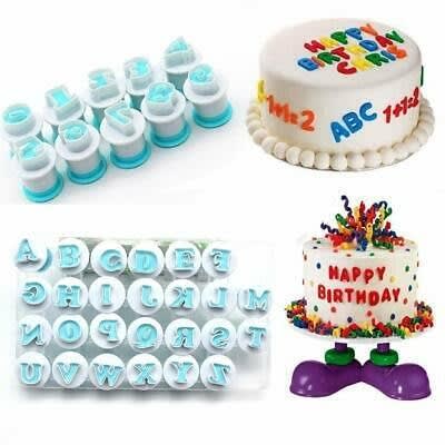 Fondant Cake Decorating Set - 26 Alphabet And 10 Number Letter