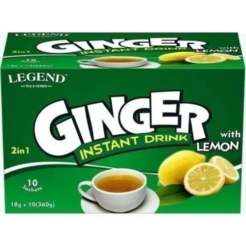 Instant Ginger Tea With Lemon Flavor Taste - 18g X 10 Teabags