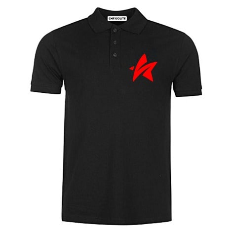 Famous Polo T-shirt With Red Star - Black