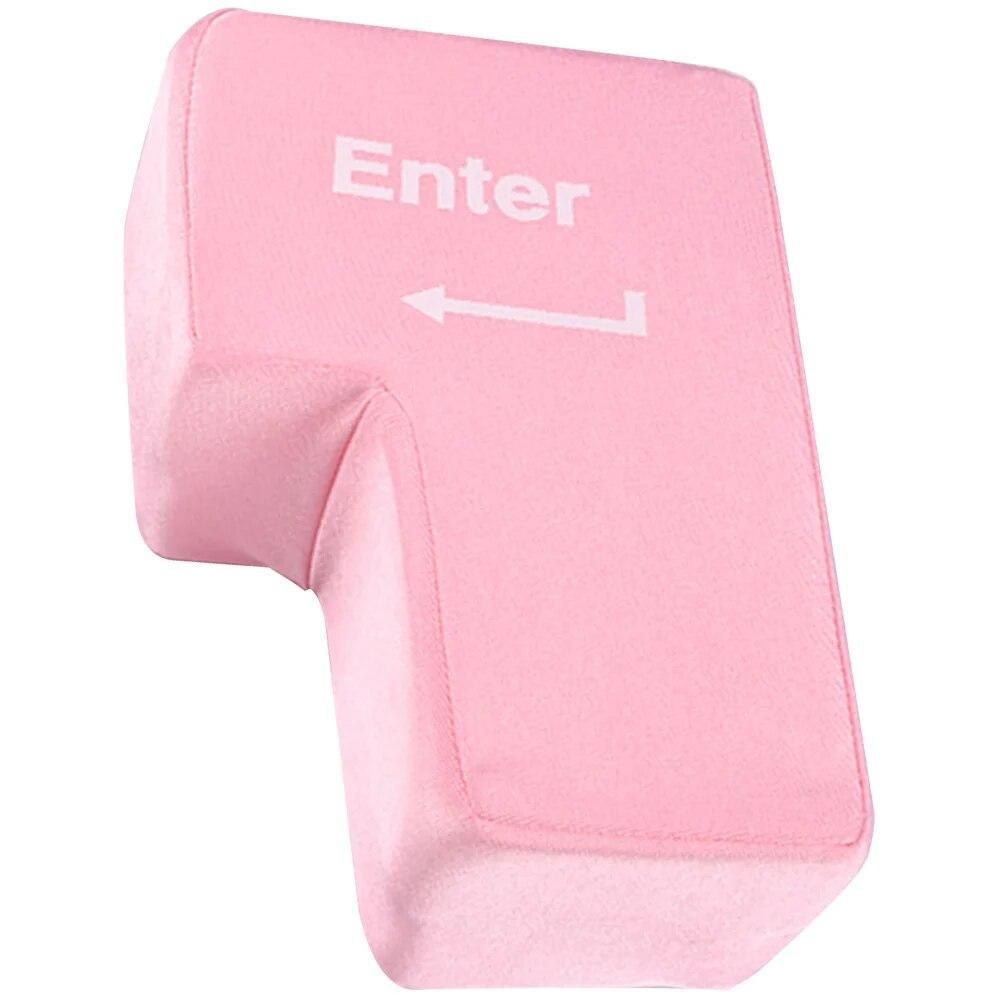 Big Enter Key Desk Toys Anger Laptops Neck Pillow Cloth Table Kids Desktop Nap USB Gadgets Office